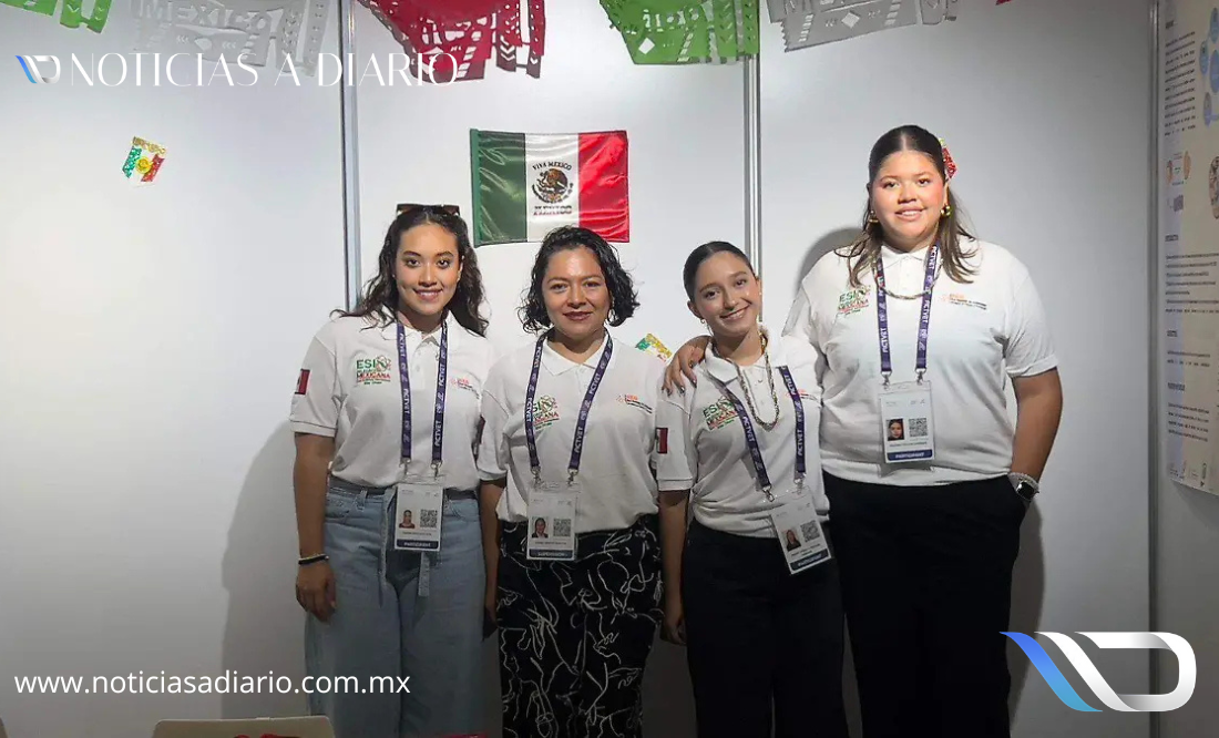 Estudiantes orizabeñas viajaron a Emiratos Árabes para presentar proyecto científico que detecta pie diabético