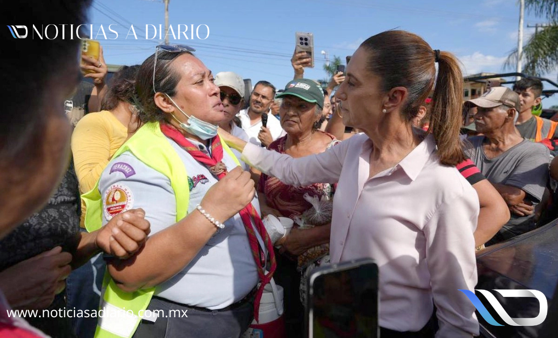 Sheinbaum visita Puebla y Veracruz, devastados por lluvias; ofrece apoyos