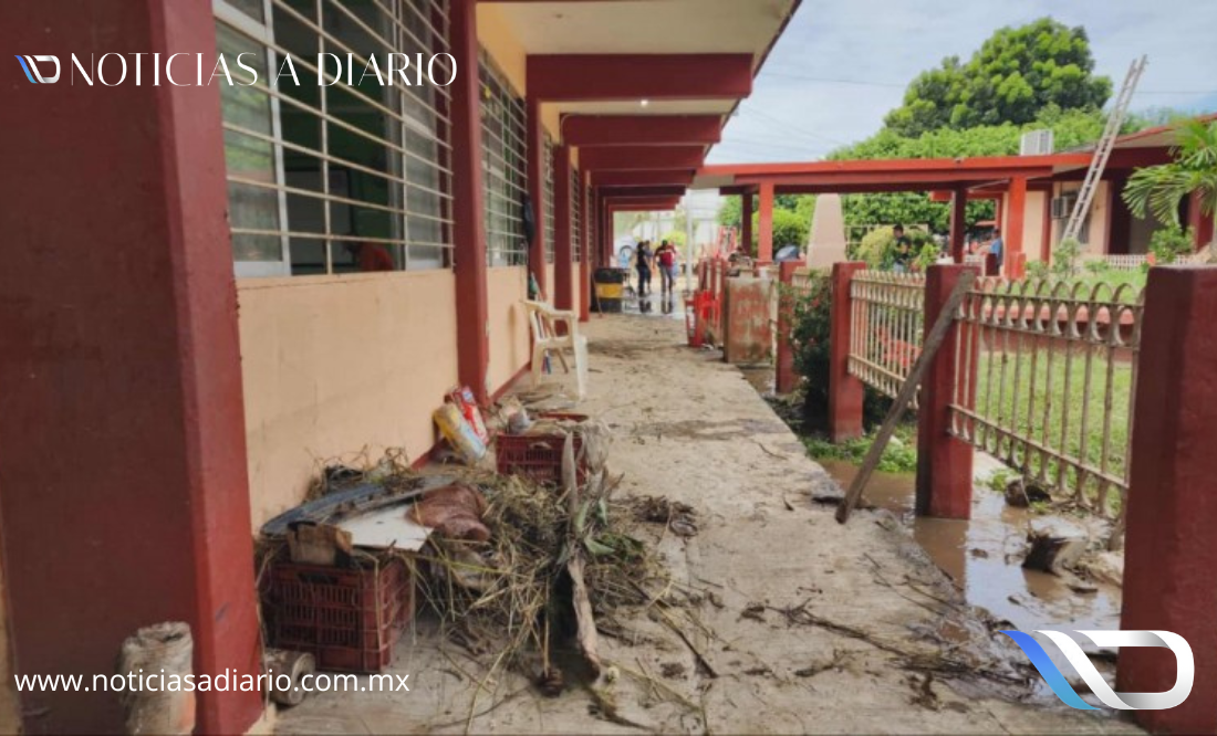INIFED atiende la reparación de escuelas afectadas por inundaciones en Poza Rica